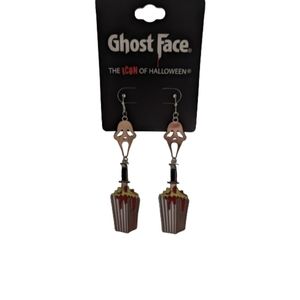 Bioworld Scream Ghost Face Popcorn Earrings